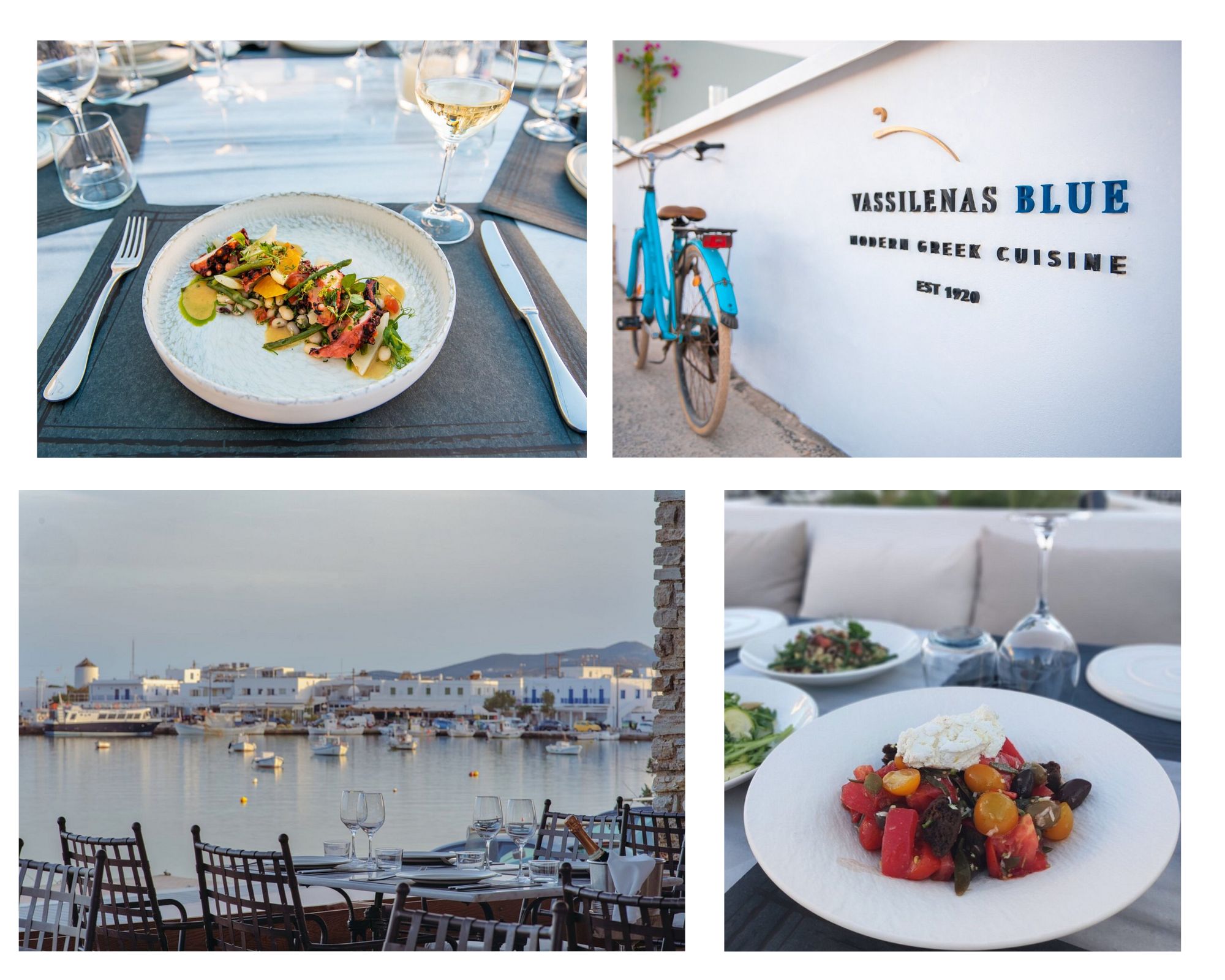 Vassilenas Blue: Indulge in modern Greek cuisine on the waterfront of Antiparos Chora.